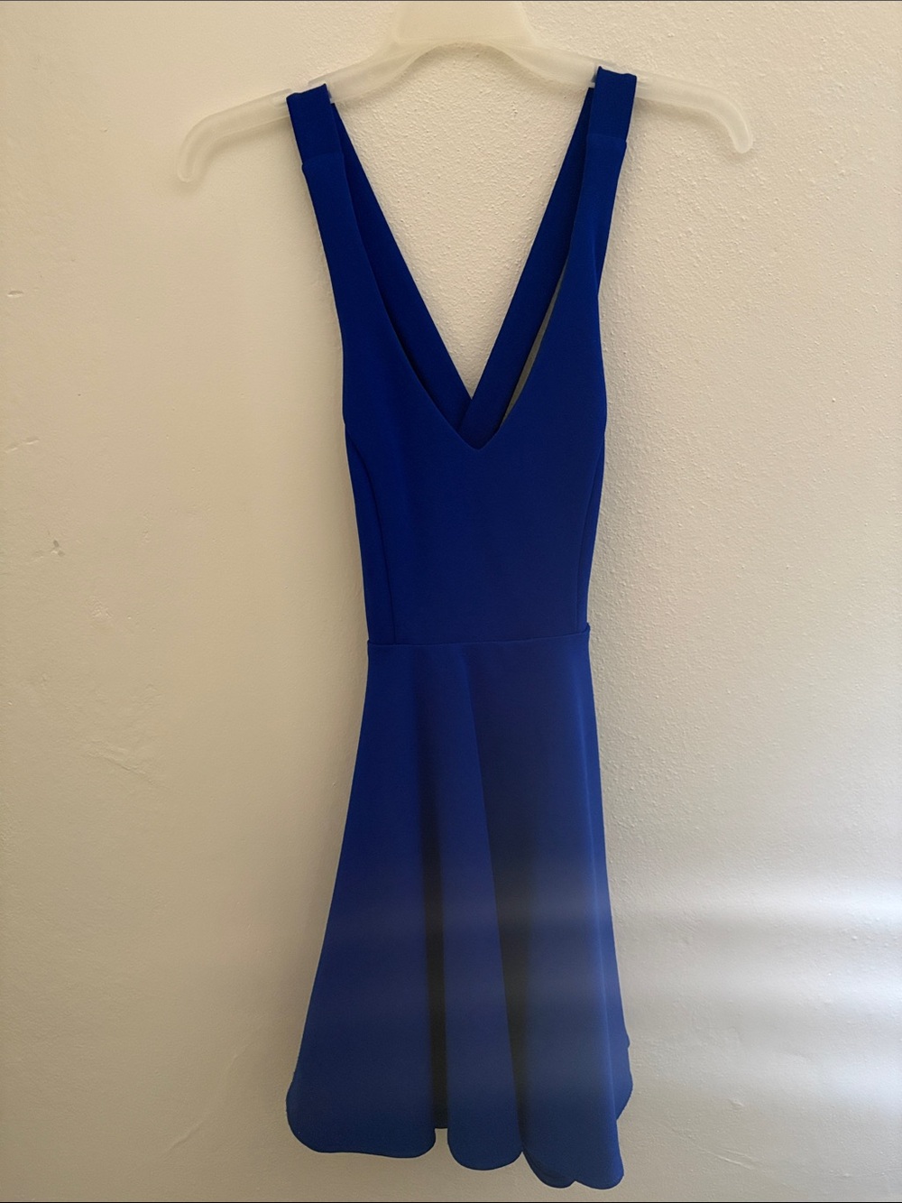 Lulu's Cobalt Blue V-Neck Sleeveless Fit & Flare Dress